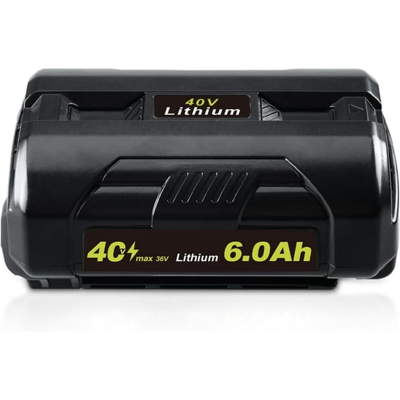 6.0Ah OP4040 Battery Replacement for Ryobi 40V Battery Compatible with Ryobi Battery OP4026 OP40601 OP4050A OP4040 OP4030 OP4050 40V Cordless Power Tools