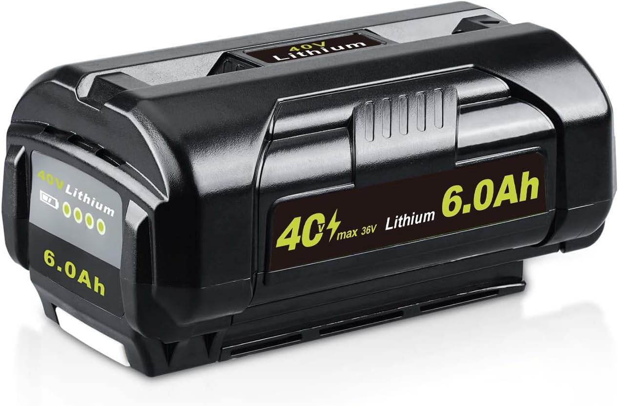 6.0Ah OP4040 Replacement for Ryobi 40V Battery Compatible with Ryobi Battery OP4040 OP40401 OP4026 OP40261 OP4050 OP40201 OP40601 40V Cordless Tools