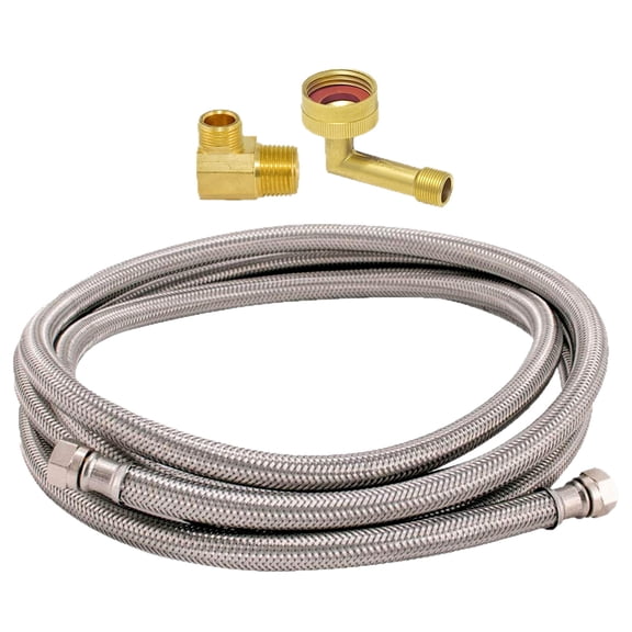 6.0Ft Dishwasher Installation Set Corrosions Resistant Dishwasher Water Supply Line Burst Resistant Inner Tube Easy to Use