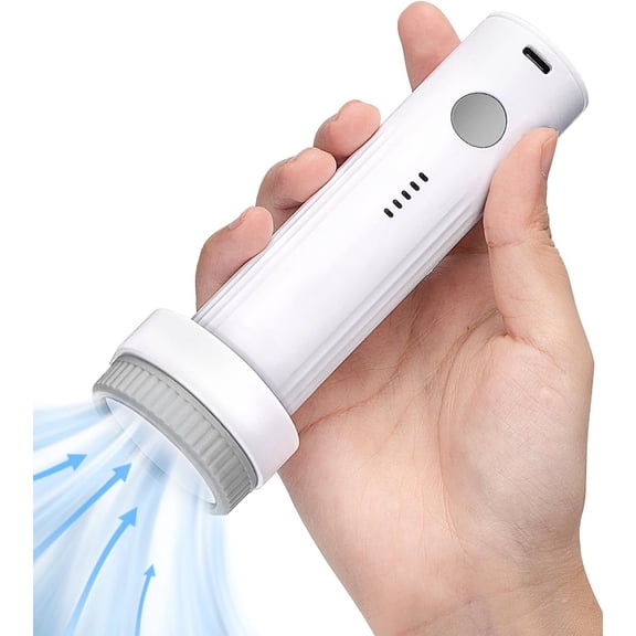 6.0Kpa Cordless Electric Vacuum Pump for Storage Bags, USB Rechargeable Portable Vacuum Sealer for Travel Air Pump Compression Bag Pumps for Clothes Blankets Bedding, Grey (No bags)