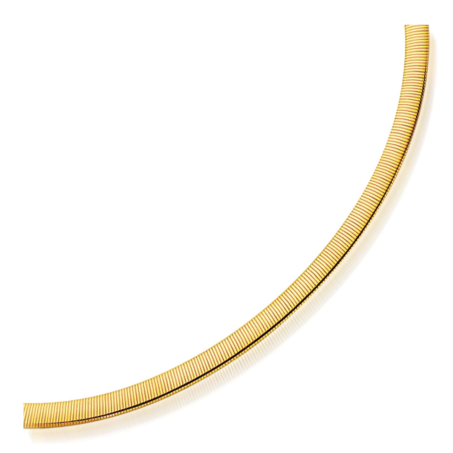 6.0mm 14k Two Tone Gold Reversible Omega Necklace 16 in Walmart
