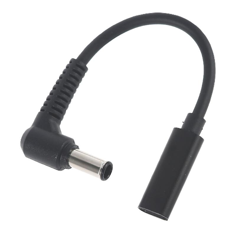 6.0x1.4mm Type C Female To Dc Power Extension Cord Adapter Cable Black ...