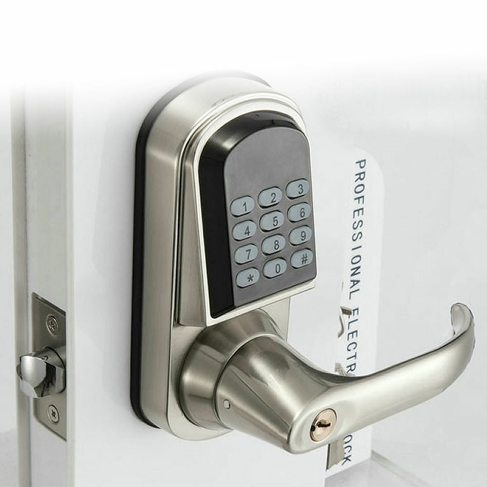 6.1*2.7*3.1in Silver Black Mechanical Security Door Lock Keyless Keypad ...