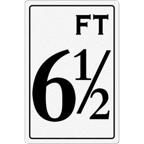 6 1/2 FT Metal Tin Signs for Swimming Pool Deck Depth Marker for Outdoor Indoor Wall Decor 8x12 Inches