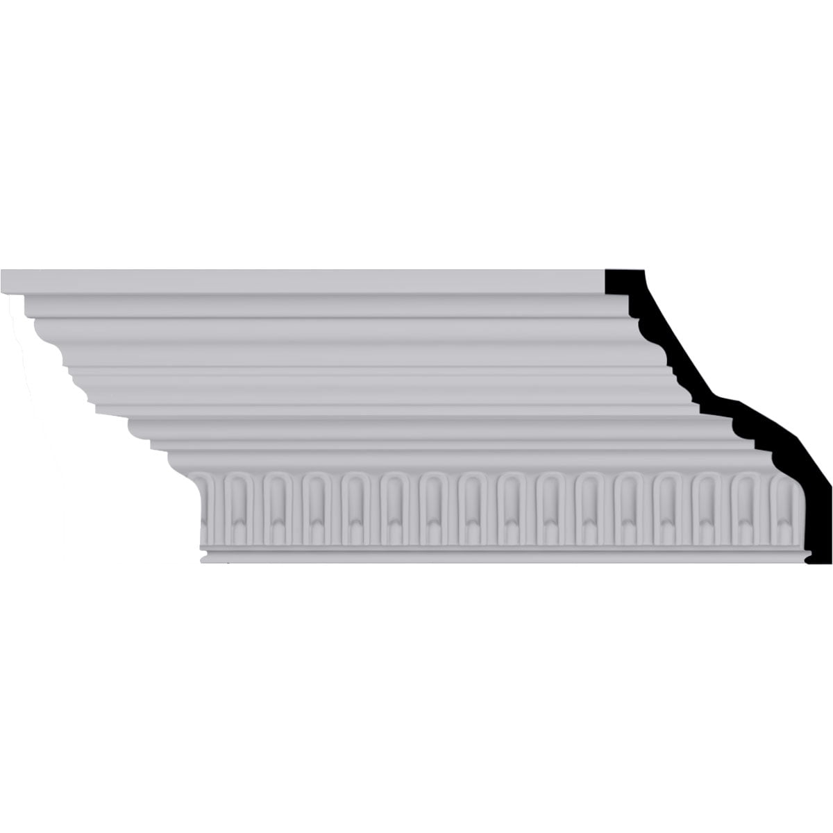 Berkshire White Polyurethane Crown Moulding 94.5"