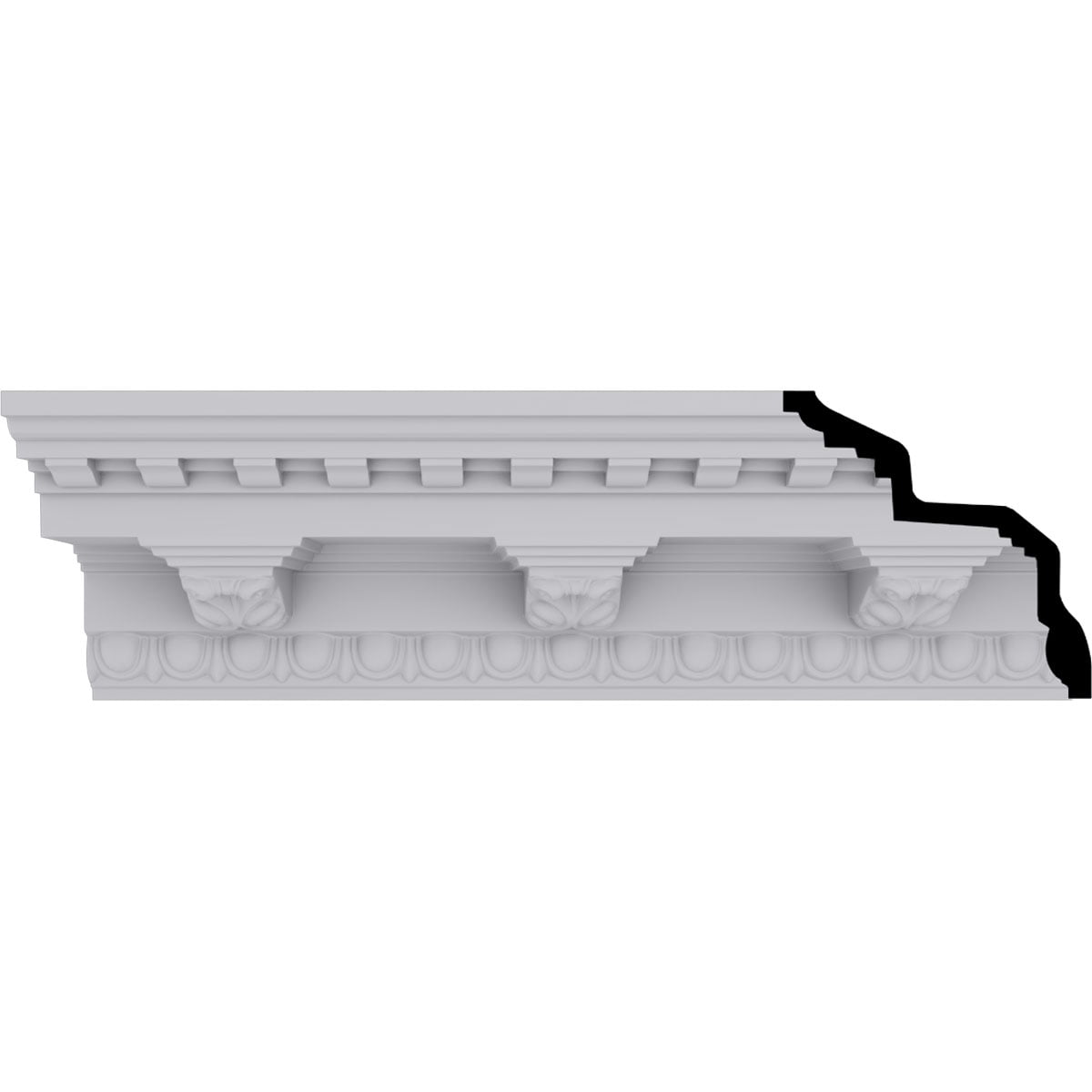 Stockport 94.5" White Polyurethane Crown Moulding
