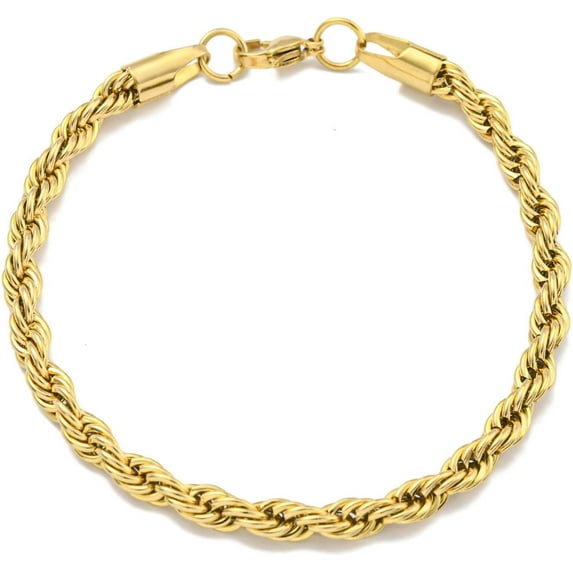 6-1/2 Inch 3mm 304 Stainless Steel Herringbone Chain Bracelet for Men Women Durable Stylish Gold DIY