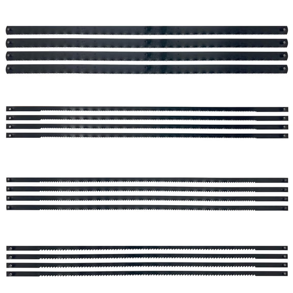 6-1/2 Inch Coping Saw Blades for Woodworking - Grade Carbon Steel Replacement Blades - 16 Pack Set - for DIY Projects