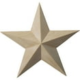 thumbnail image 1 of 6 1/2"W x 6 1/2"H x 1"P Galveston Star Rosette, Rubberwood, 1 of 14
