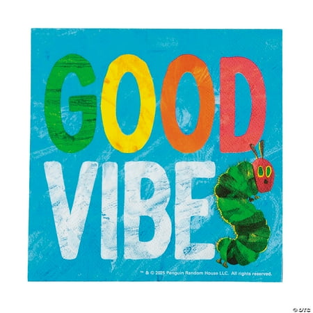 6 1/2" World of Eric Carle The Very Hungry Caterpillar Good Vibe Luncheon Napkins - 16 Count