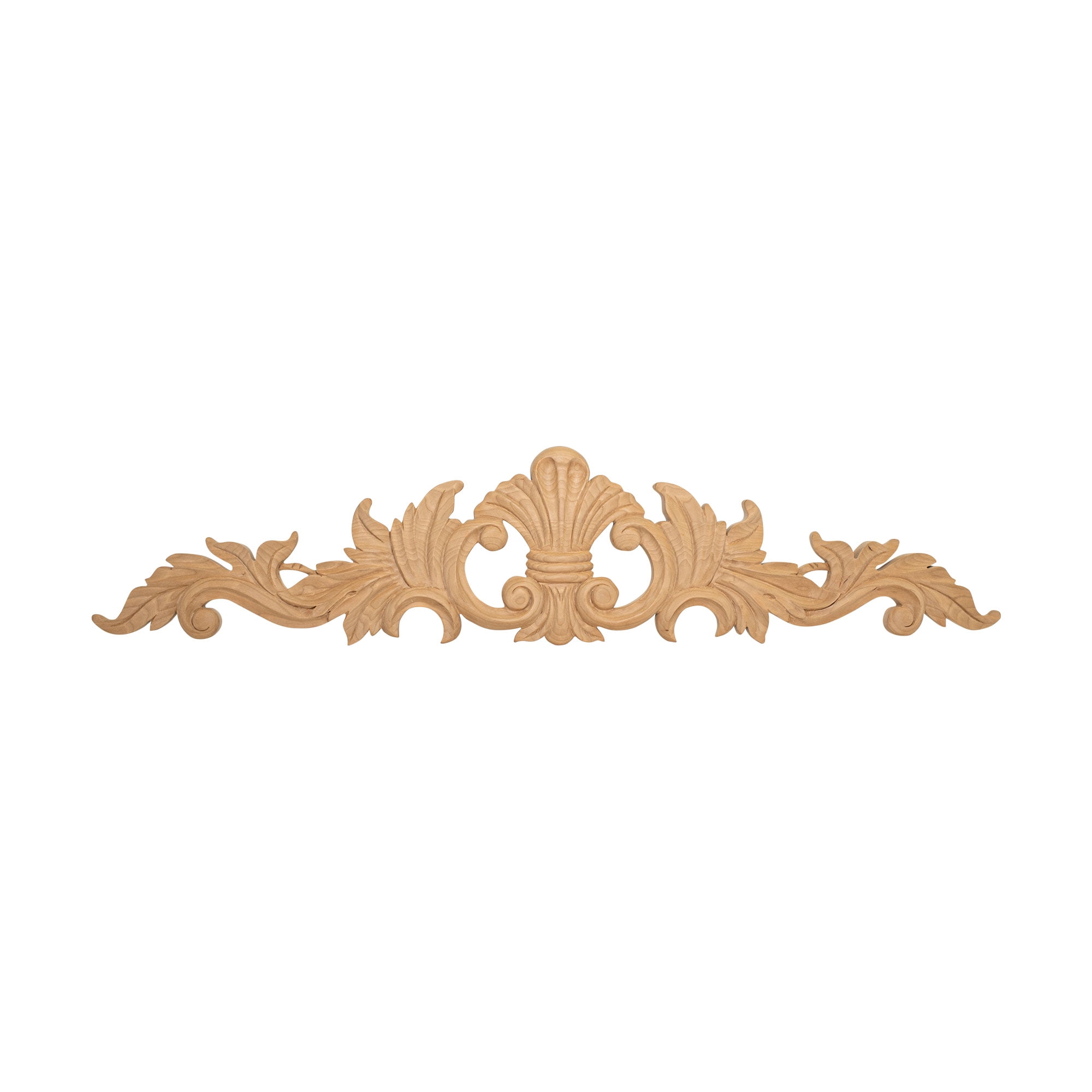 Hand Carved Solid Cherry Wood Acanthus Onlay Applique