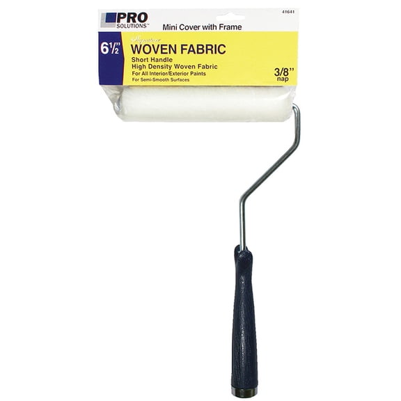 6-1/2 x 3/8 Nap Pro Solutions 41641 Signature, White Woven Mini-Roller Cover with 11 Frame