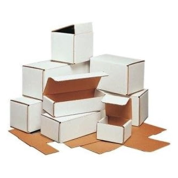 6 1/2 x 4 1/2 x 2 1/2" White Corrugated Mailers