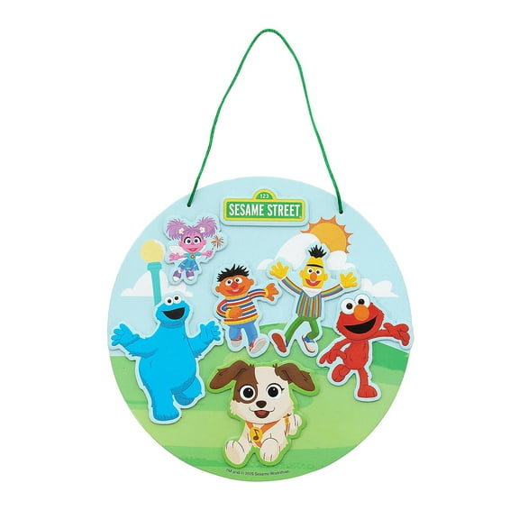6 1/2" x 6 1/2" Sesame Street Sign Foam Craft Kit - Makes 12