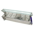 thumbnail image 1 of 6*1/3Pans Electric Heating Food Warmer Stainless Steel Detachable Glass Frame 110V 1.5KW, 1 of 13