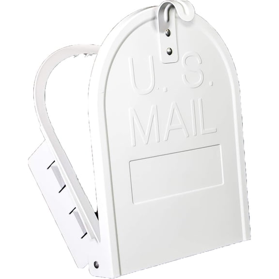 6 1/4 Inch (Width) by 8 Inch (Height) RetroFit "Snap-in" Mailbox Door Replacement - White