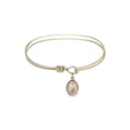 thumbnail image 1 of 6 1/4 inch Oval Eye Hook Bangle Bracelet w/ St. Bartholomew the Apostle in Gold-Filled, 1 of 3
