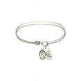 thumbnail image 1 of 6 1/4 inch Oval Eye Hook Bangle Bracelet w/ St. Joseph of Cupertino in Sterling Silver, 1 of 3