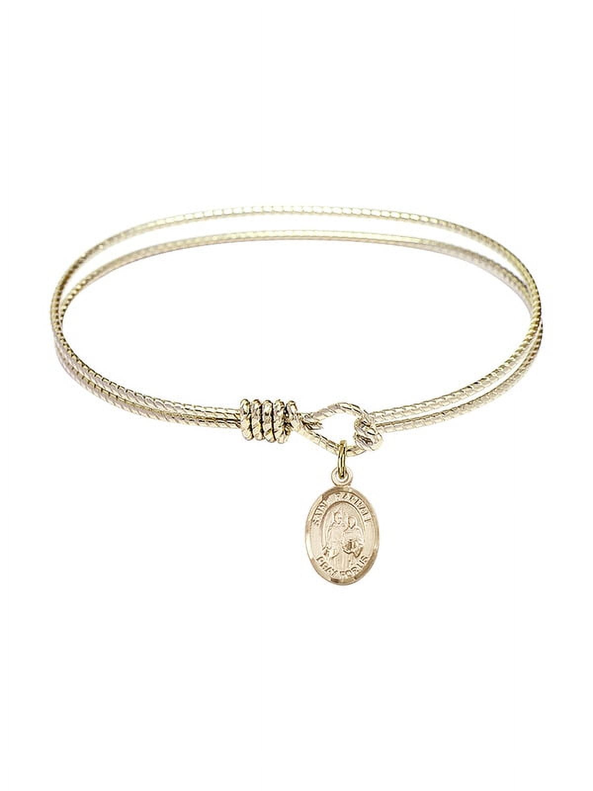 1/4 inch Oval Eye Hook Bangle Bracelet w/ Raphael the