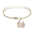 thumbnail image 1 of 6 1/4 inch Oval Eye Hook Bangle Bracelet w/ St. Sebastian / Volleyball in Gold-Filled, 1 of 3