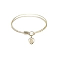 thumbnail image 1 of 6 1/4 inch Round Eye Hook Bangle Bracelet w/ Guardian Angel in Gold-Filled, 1 of 1