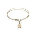 thumbnail image 1 of 6 1/4 inch Round Eye Hook Bangle Bracelet w/ St. Julia Billiart in Gold-Filled, 1 of 3
