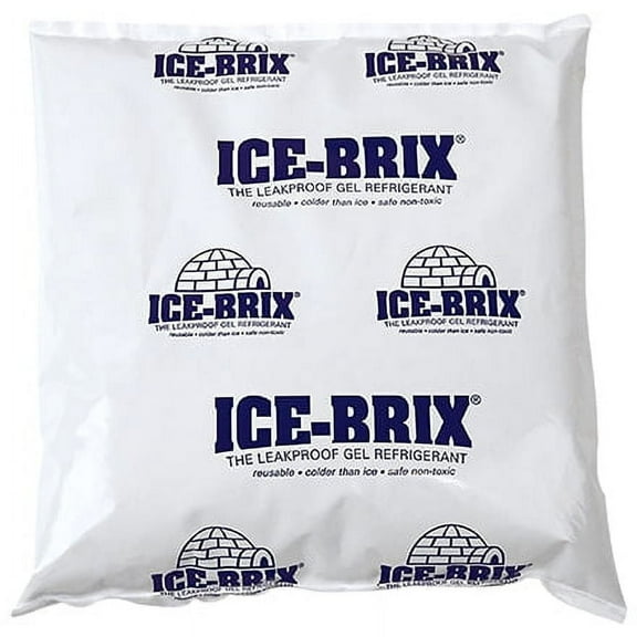 6 1/4 x 6 x 1" - 16 oz. Ice-Brix? Cold Packs - 18 Packs