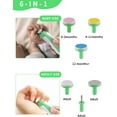 thumbnail image 1 of 6 in 1 Baby Nail Trimmer Electric, Newborn Infant Toddler Safe Electric Nail Clipper with 1 Infant Nail Trimmer 8 Trimmer Head for Newborn Infant Toddler or Adult, Green, 1 of 8