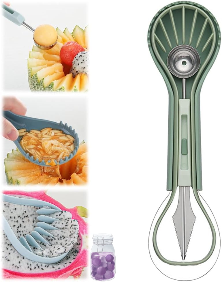 6 in 1 Fruit Cutter Melon Baller Scoop Set, 2025 New Watermelon Cutter ...