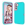 thumbnail image 1 of 6.1" Galaxy S22 5G Cases, Njjex Heavy Duty Shockproof Protective Case for Galaxy S22 (6.1 Inch) with Tempered Glass Screen Protector - Turquoise, 1 of 7