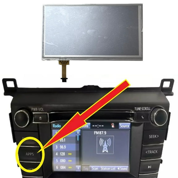 6.1 Inch Touch LCD Screen Replacement For Toyota RAV4 2014-2018 OEM C061VTN01 Wear Resistant Metal Quick Install GPS Radio Display