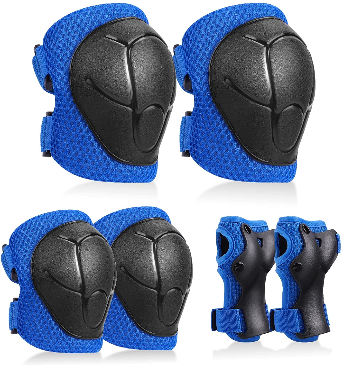 6 in 1 Kids Knee Pad Elbow Pads Wrist Pads, Happon Protective Gear Set for Skateboarding Cycling Skateboard Riding Roller Bike Inline Skating Biking 6 in 1 Kids Knee Pad Elbow Pads Wrist Pads, Happon Protective Gear Set for Skateboarding Cycling Skateboard Riding Roller Bike Inline Skating Biking
