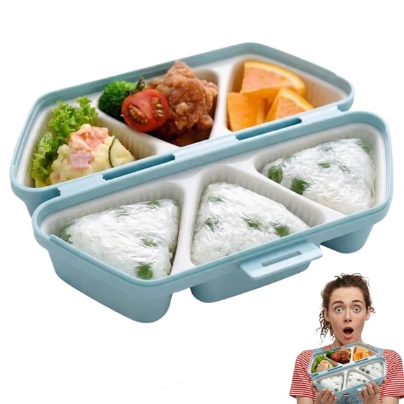 6 in 1 Onigiri Mold, Onigiri Mold 6, Triangle Sushi Molds, Quick to Make, Easy to Store Carry, Once Quickly Make 6pcs Onigiris for Seaweed Rice Ball Molds