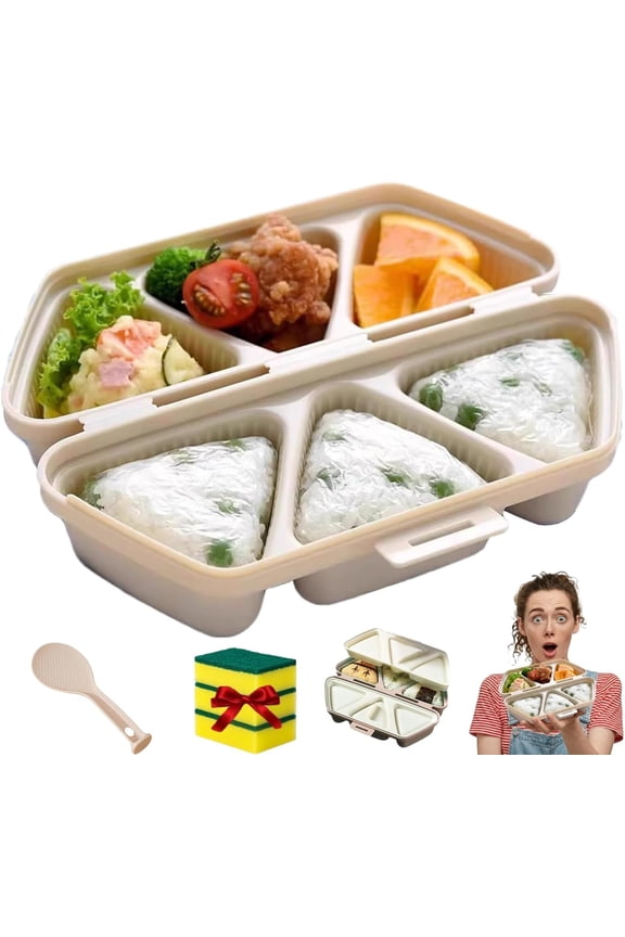 6 in 1 Onigiri Mold, Onigiri Mold 6, Triangle Sushi Molds, Quick to Make, Easy to Store Carry, Once Quickly Make 6pcs Onigiris for Seaweed Rice Ball Molds