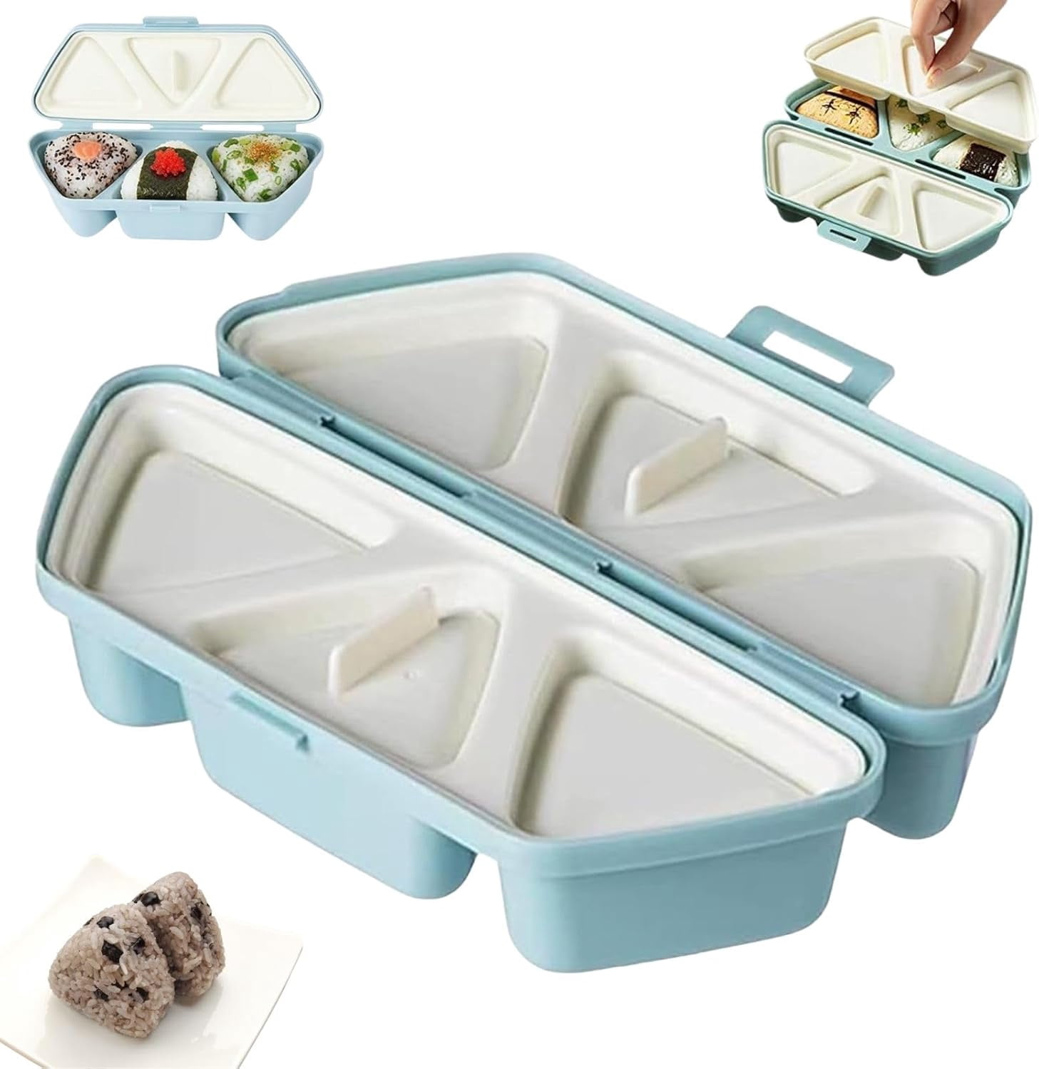 6 in 1 Onigiri Mold, Triangle Sushi Mold for Quick & Easy Rice Balls ...