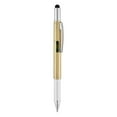 thumbnail image 1 of 6 in 1 Tech Tool Pen with Scale, Level Gauge, Ballpoint Pen, Touchscreen Stylus and Flat Head Screw Drivers, Multifunction Tool Pen Mens Gift Fit for Engineers and Technicians, 1Pc(Gold,5.9x0.2"), 1 of 9