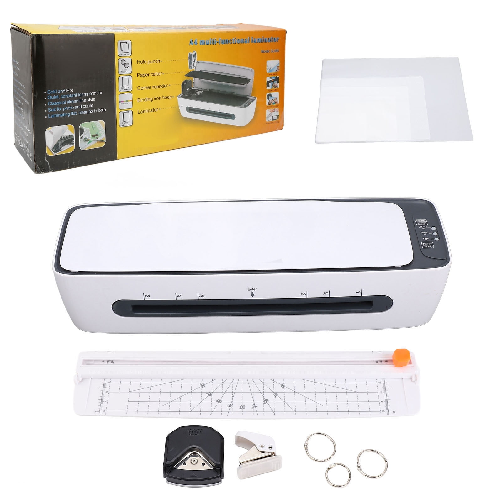 6 in 1 Thermal Laminator Machine 9 Inch Hot Cold System Desktop ...