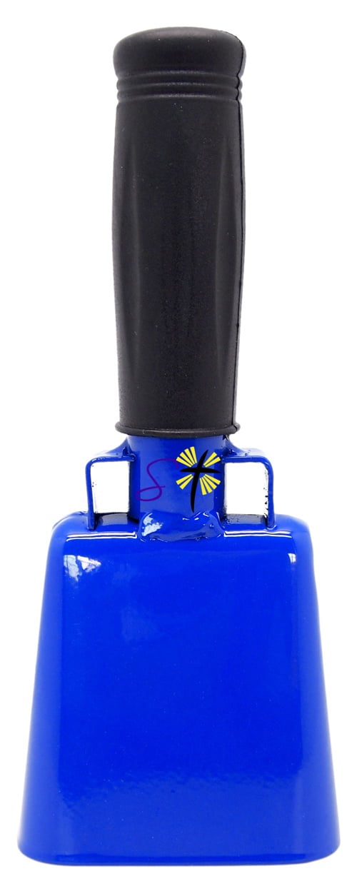 6.1 inch Blue Bell Black Handle Cowbell with Stick Grip Handle Used for ...