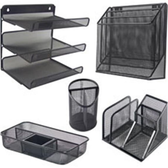 6.1 x 4.1 in. Mesh Desktop Organizer - Black