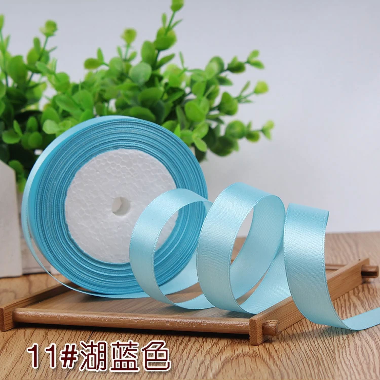 6-10-12-15-20-25mm Satin Ribbon Black White Beige Pink Red Blue Green ...