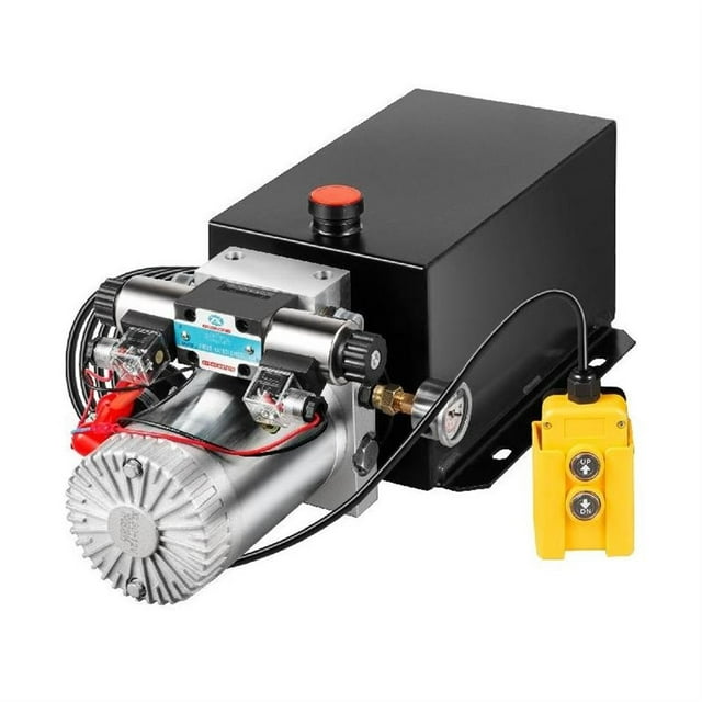 6 10 12 15 Quart Car Jack Hydraulic Pump Double Acting Power Unit Steel
