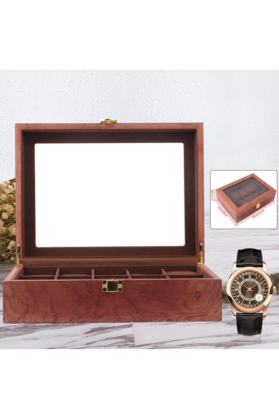 6/10/12 Slots Watch Box Watch Case Watch Display Case Storage Organizer Wooden Display Box Holder Jewelry Storage Organizer Jewelry Box