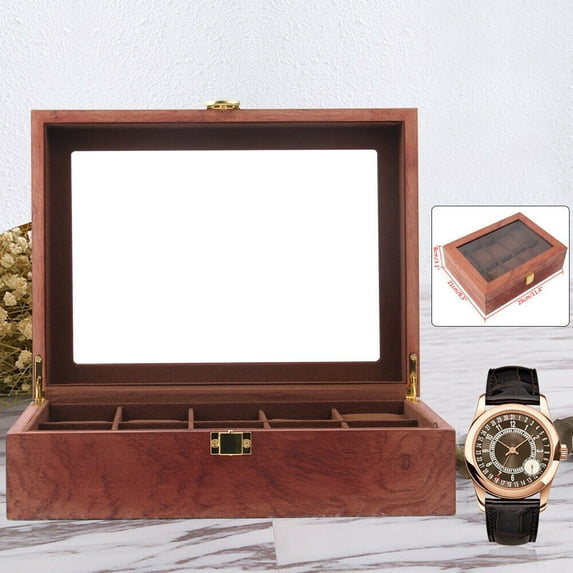 6/10/12 Slots Watch Box Watch Case Watch Display Case Storage Organizer Wooden Display Box Holder Jewelry Storage Organizer Jewelry Box