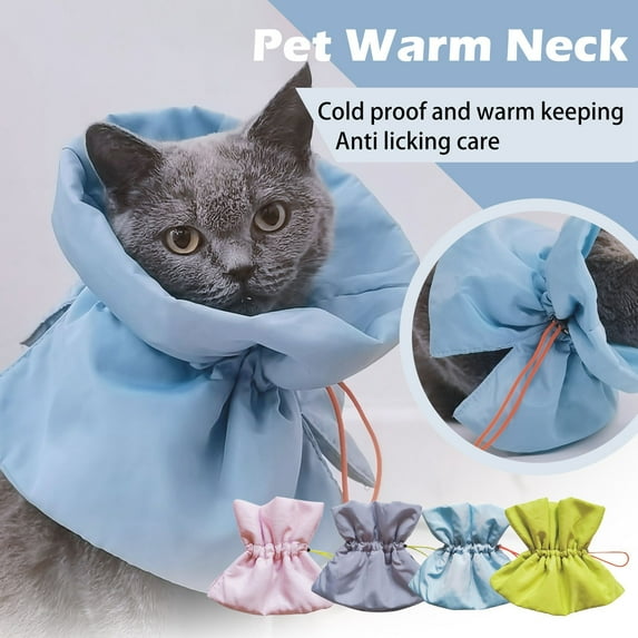 6-10 Inch Cat Recovery Collar Soft Adjustable Pet Cone for 1-9 Lbs Lightweight Protective Elizabethan Neck Ring for After Surgery Healing and Daily Wear, Gray