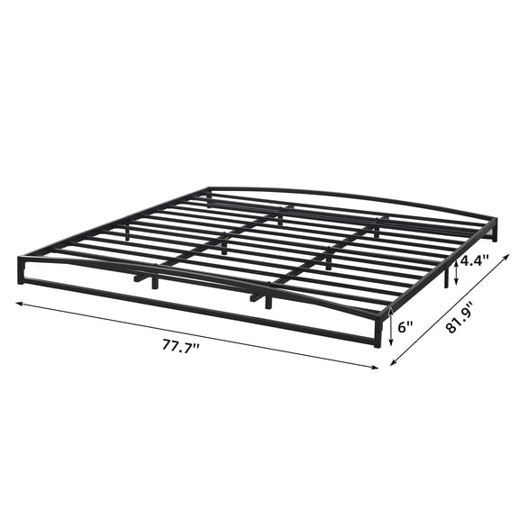 6/10 Inch Metal Platform, Twin/Full/Queen/King Size Bed Frame, Low Profile with Sturdy Steel Slats Support, Mattress Foundation, No Box Spring Needed, Easy Assembly
