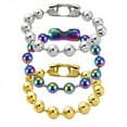 thumbnail image 1 of 6"-10" Stainless Steel Ball Chain Bead Bracelet Silver Gold 2/4/6/8/10Mm P274, 1 of 16