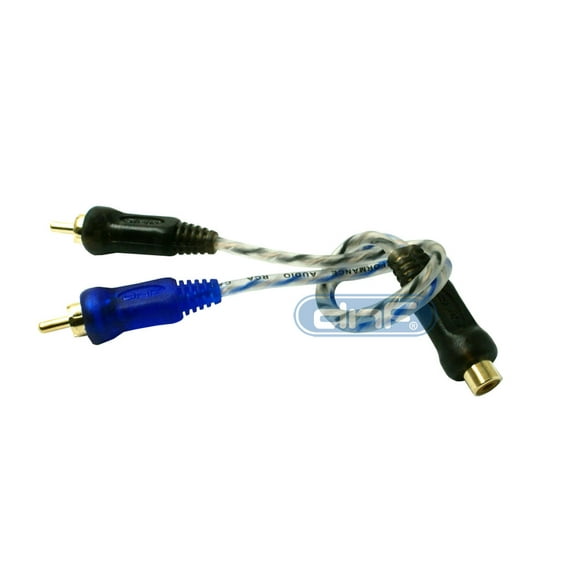6" 100% Copper RCA Audio Cable "Y" Adapter Splitter 1 Female 2 Male(2 Pack )