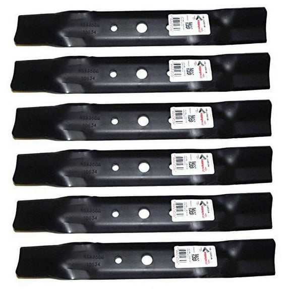 (6) 10634 Rotary Blades Compatible With John Deere GX20250, GY20568