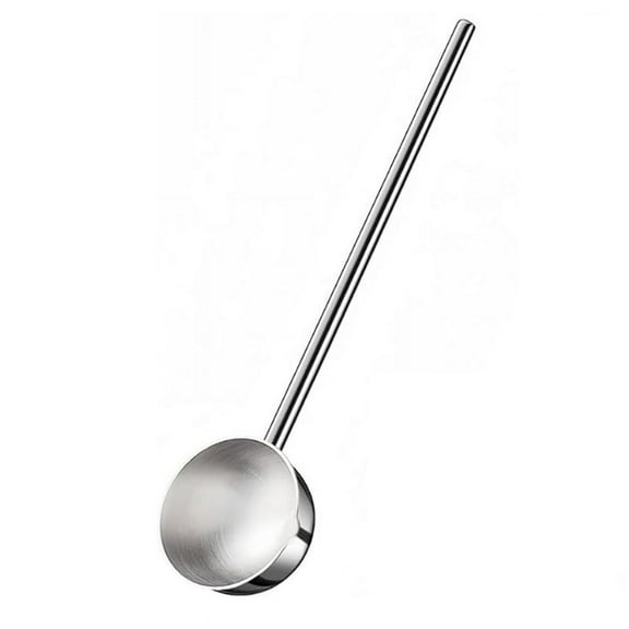 Small Soup Ladle Stainless Steel Metal Deep Spoon with Pour Spout 2 Oz Long Handle Gravy Ladles Heat- 10.5 Inch