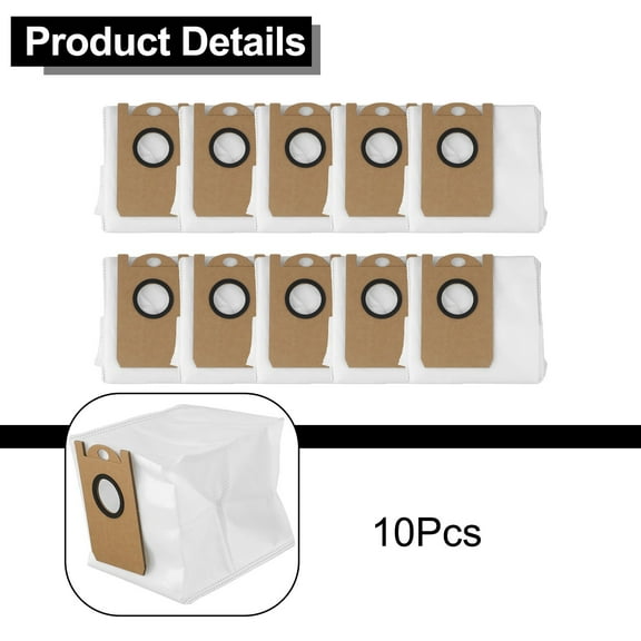 6/10Pcs Dust Bags For K10+ / For K10+ Pro Robot Vacuum Cleaner Replacement Spare Part Large Capacity Capture Dust Dirt